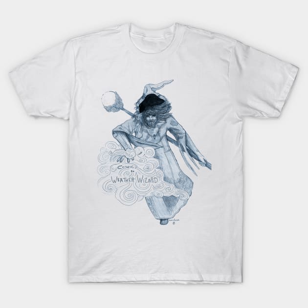 Cedric, the Weather Wizard T-Shirt by Ballyraven